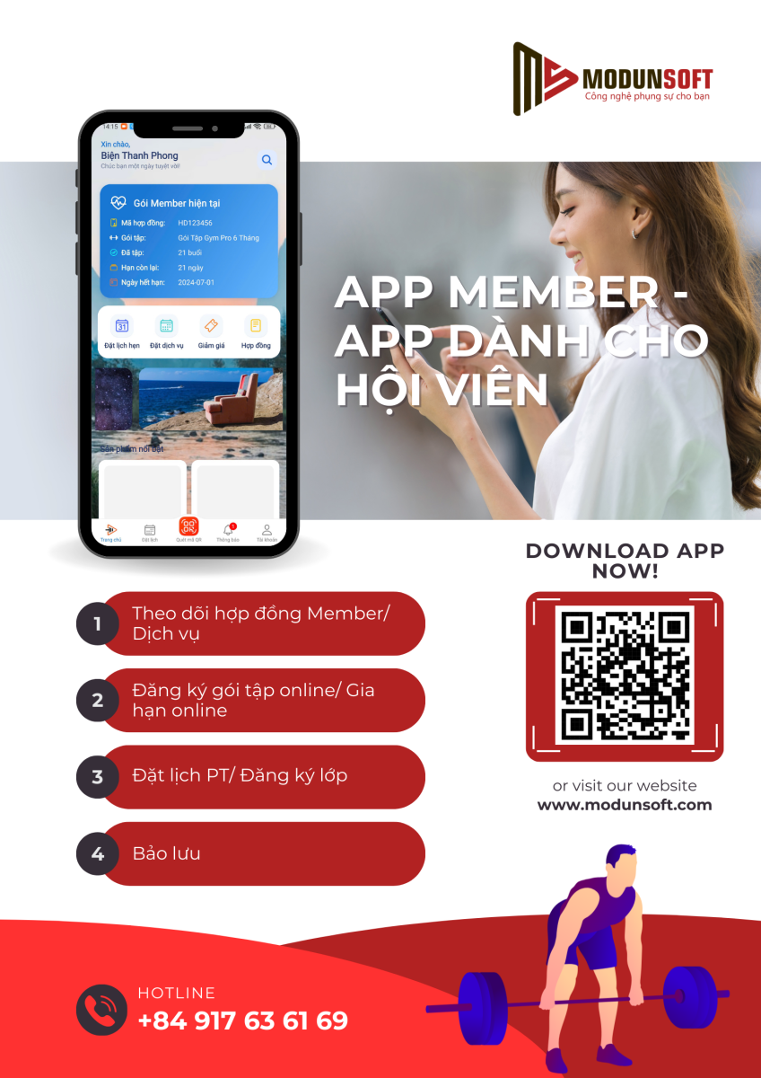 App Hội Viên Dành Riêng Cho Phòng Tập – Tích Hợp Toàn Diện Với Phần Mềm Gym Modun