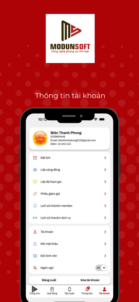 App Hội Viên Miễn Phí Khi Sử Dụng Phần Mềm Gym Modun: Nâng Tầm Trải Nghiệm & Tối Ưu Vận Hành