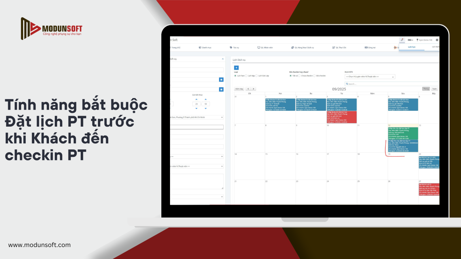 Dựa vào nhu cầu thực tế từ khách hàng phòng tập Private, với mong muốn khách hàng hoặc PT cần đặt lịch tập PT trên app quản lý gym trước khi đến tập PT