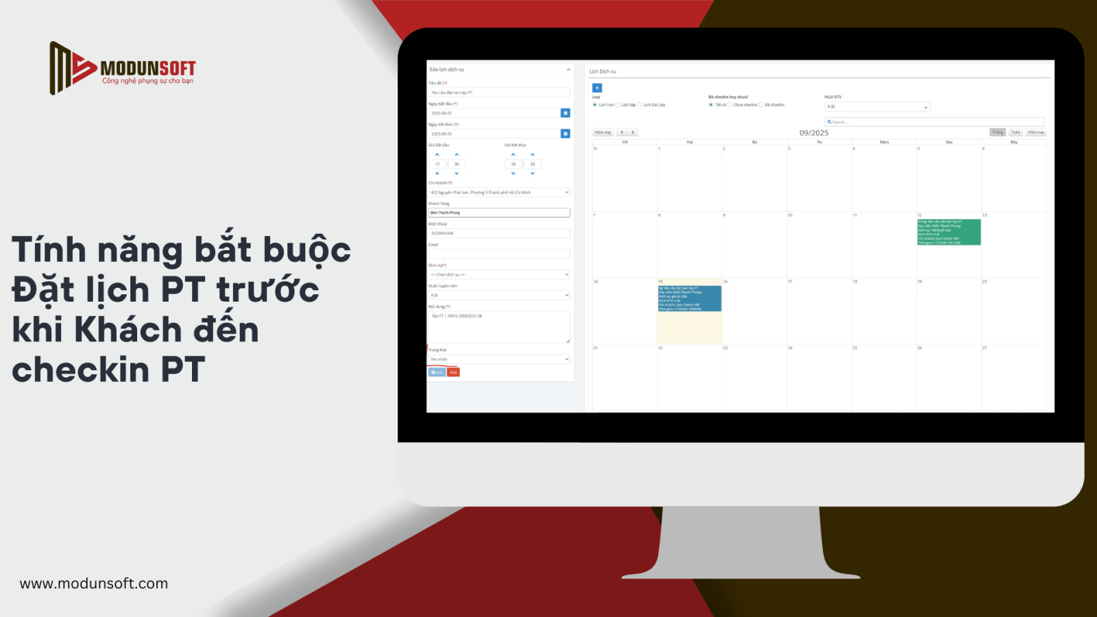 Dựa vào nhu cầu thực tế từ khách hàng phòng tập Private, với mong muốn khách hàng hoặc PT cần đặt lịch tập PT trên app quản lý gym trước khi đến tập PT