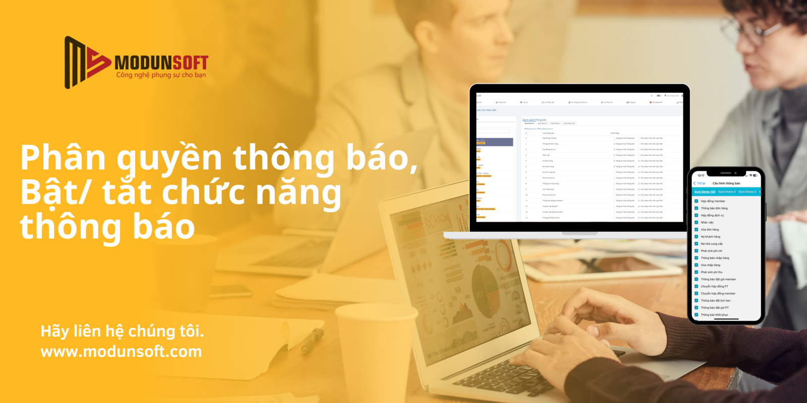 Phần Mềm Quản Lý Thể Thao - Tính Năng Phân Quyền Nhận Thông Báo và Bật/Tắt Thông Báo Linh Hoạt