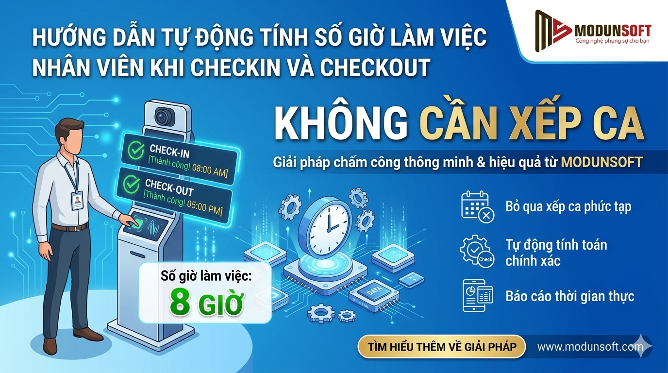 Tính Giờ Làm Nhân Viên Trên Phần Mềm Gym Modun Không Cần Xếp Ca