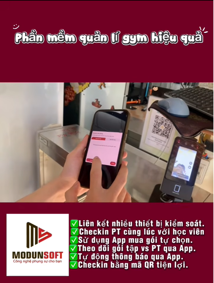 Hướng Dẫn Hội Viên Check-in Bằng QR Code Qua App Và Cổng Mở Tự Động