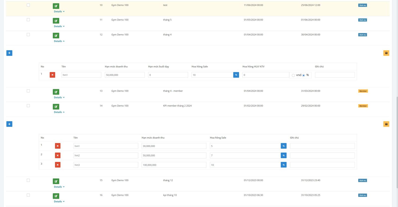 TÍNH NĂNG CHIA HOA HỒNG CỤ THỂ CHO NHIỀU NHÂN VIÊN KINH DOANH TRÊN HỢP ĐỒNG