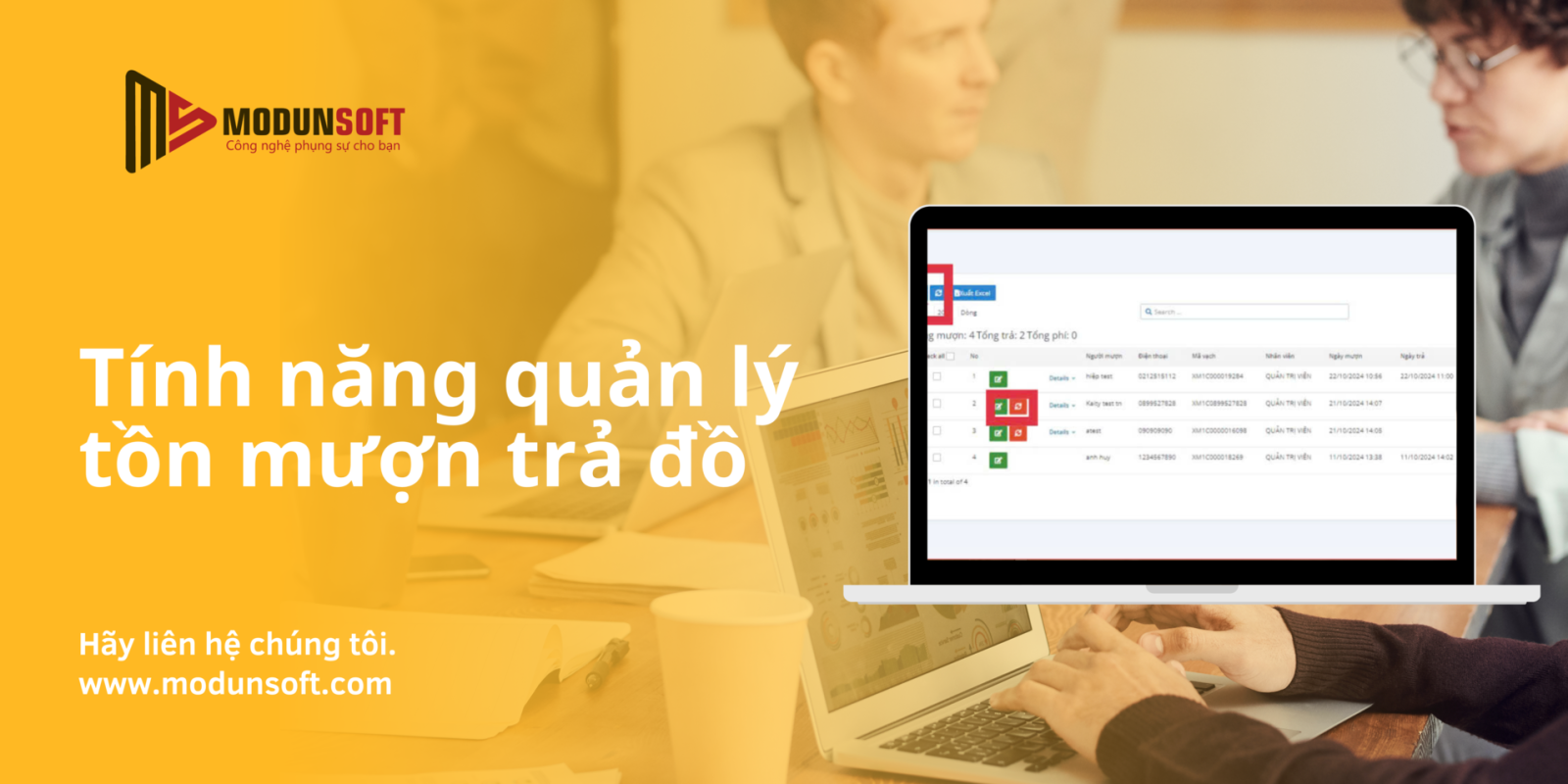 Tính Năng Mượn Trả Đồ Trên Phần Mềm Quản Lý Gym Và Sân Thể Thao