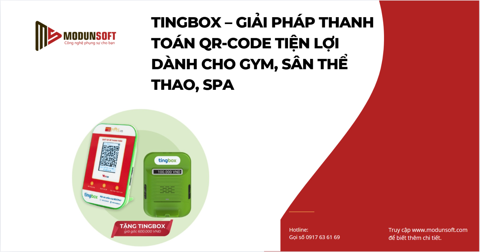 TingBox – Giải Pháp Thanh Toán QR-Code Tiện Lợi Dành Cho Gym, Sân thể thao, Spa