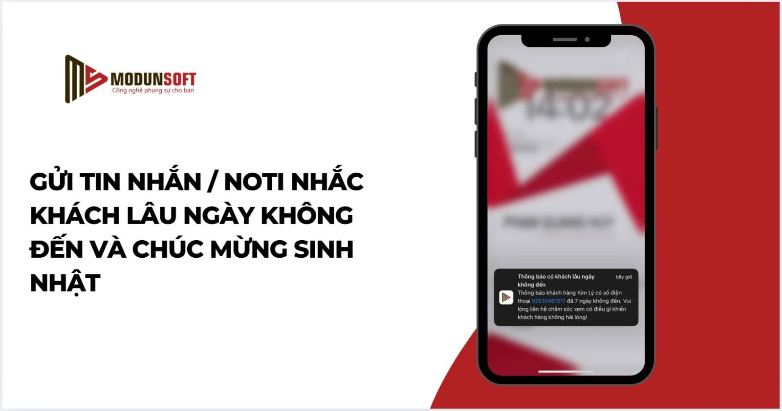 TÍNH NĂNG: THÔNG BÁO/GỬI TIN NHẮN NHẮC HỘI VIÊN LÂU NGÀY KHÔNG ĐẾN VÀ CHÚC MỪNG SINH NHẬT