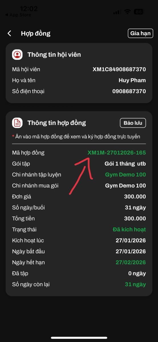 Nhằm nâng cao trải nghiệm người dùng, app hội viên (app member) chính thức ra mắt hai tính năng hoàn toàn mới: ký hợp đồng online trực tiếp trên app và xem lượt người đi tập tại từng chi nhánh theo thời gian thực.