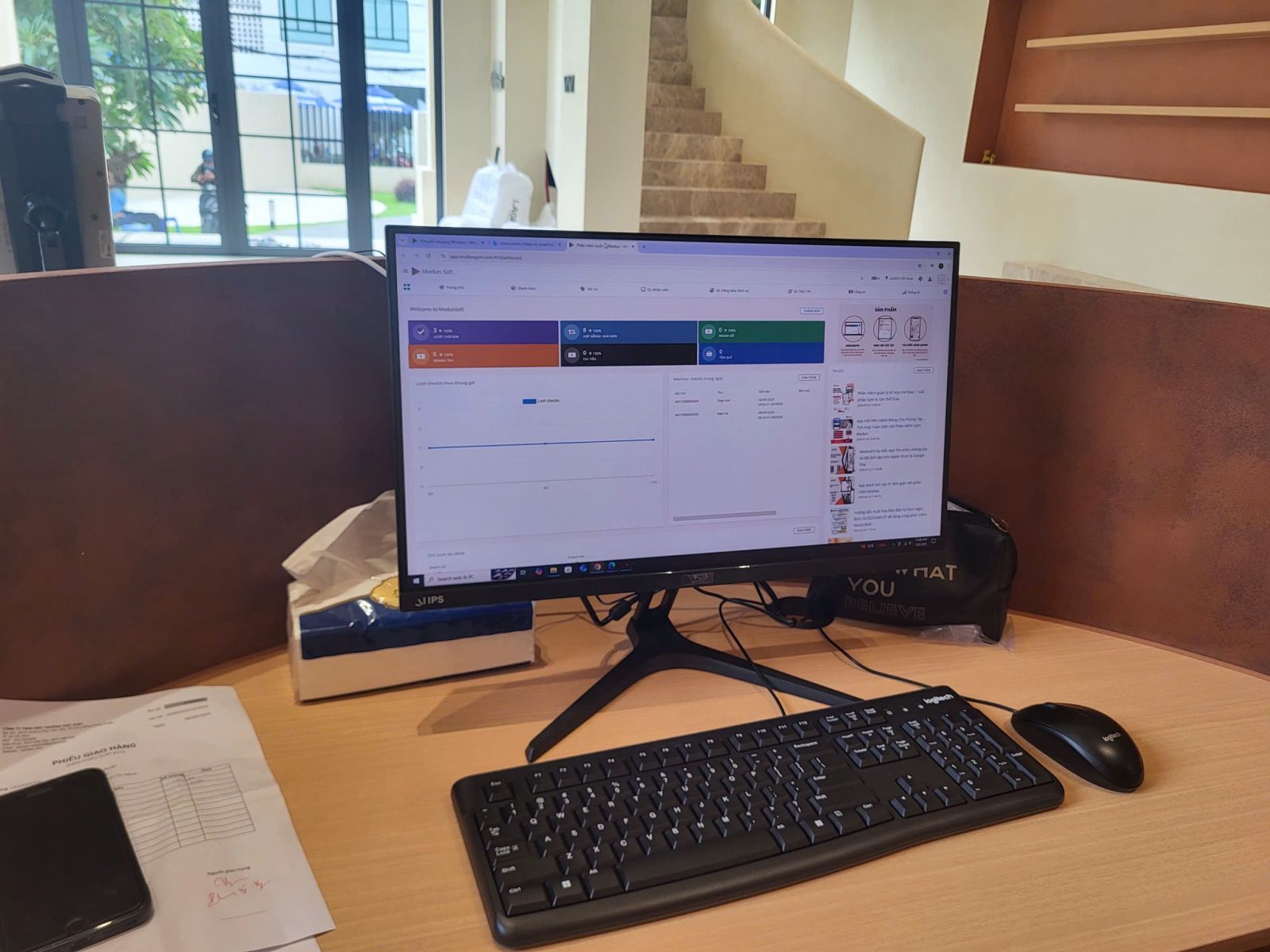 Modun triển khai phần mềm quản lý gym ModunGym, Máy chấm công checkin Face Id, và app hội viên, cho phòng tập Lagree Việt Nam tại TP.Hồ Chí Minh.