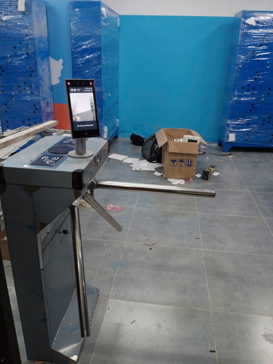 Modun triển khai phần mềm quản lý gym Modun, Máy checkin Face Id, cổng tripod 3 chấu kiểm soát ra vào, và app hội viên, cho chi nhánh 27 phòng tập WaysStation Gym tại Quận 11