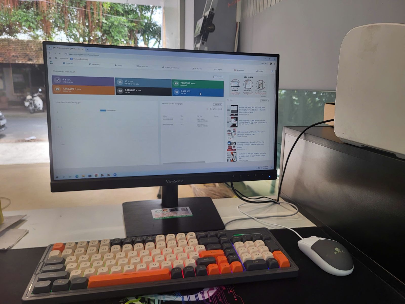 Modun triển khai phần mềm quản lý gym Modun, Máy checkin Face Id, cổng tripod kiểm soát ra vào và app hội viên, cho phòng tập Gym Muscle 2 tại TP. Rạch Giá, Kiên Giang.