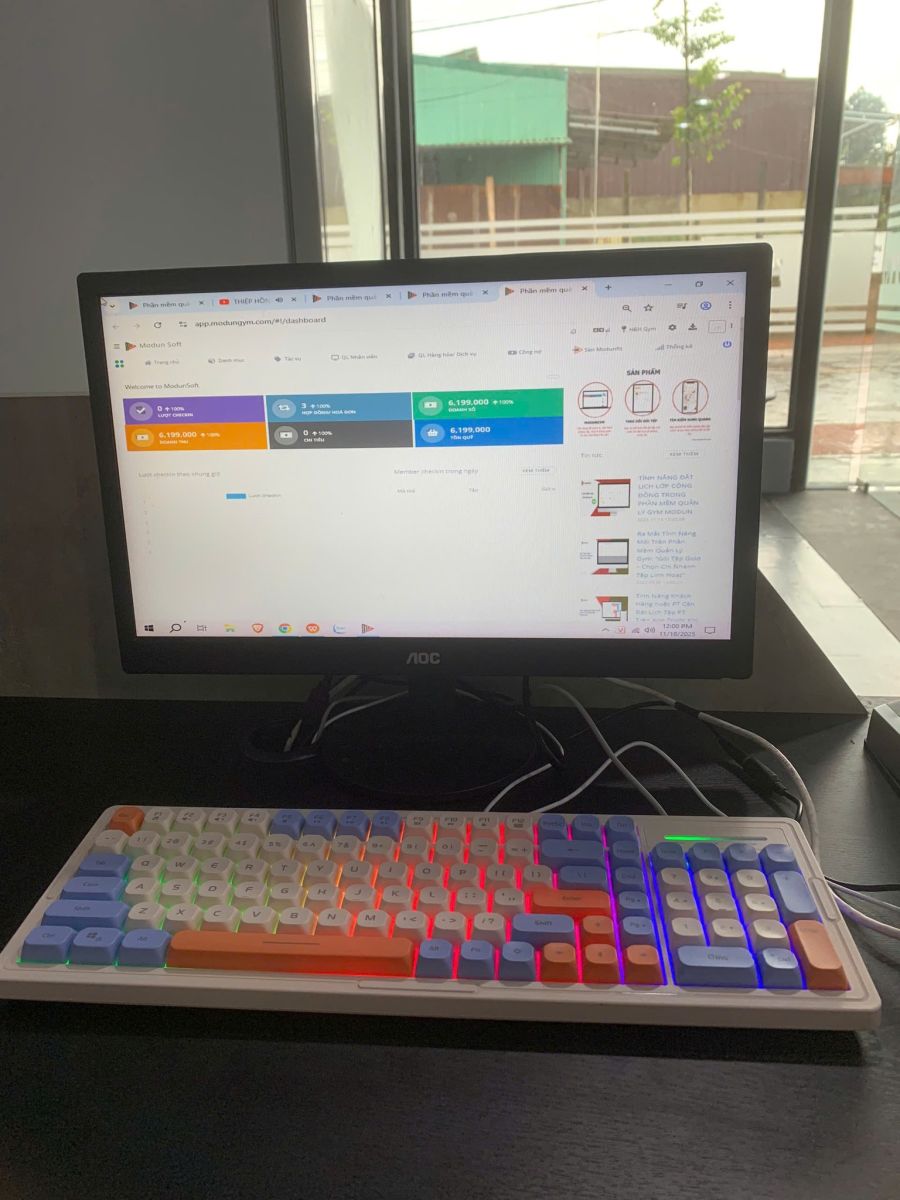 Modun triển khai phần mềm quản lý gym ModunGym, Máy chấm công vân tay, và app hội viên, cho phòng tập HBH Gym tại KRÔNG NĂNG, ĐẮK LẮK.