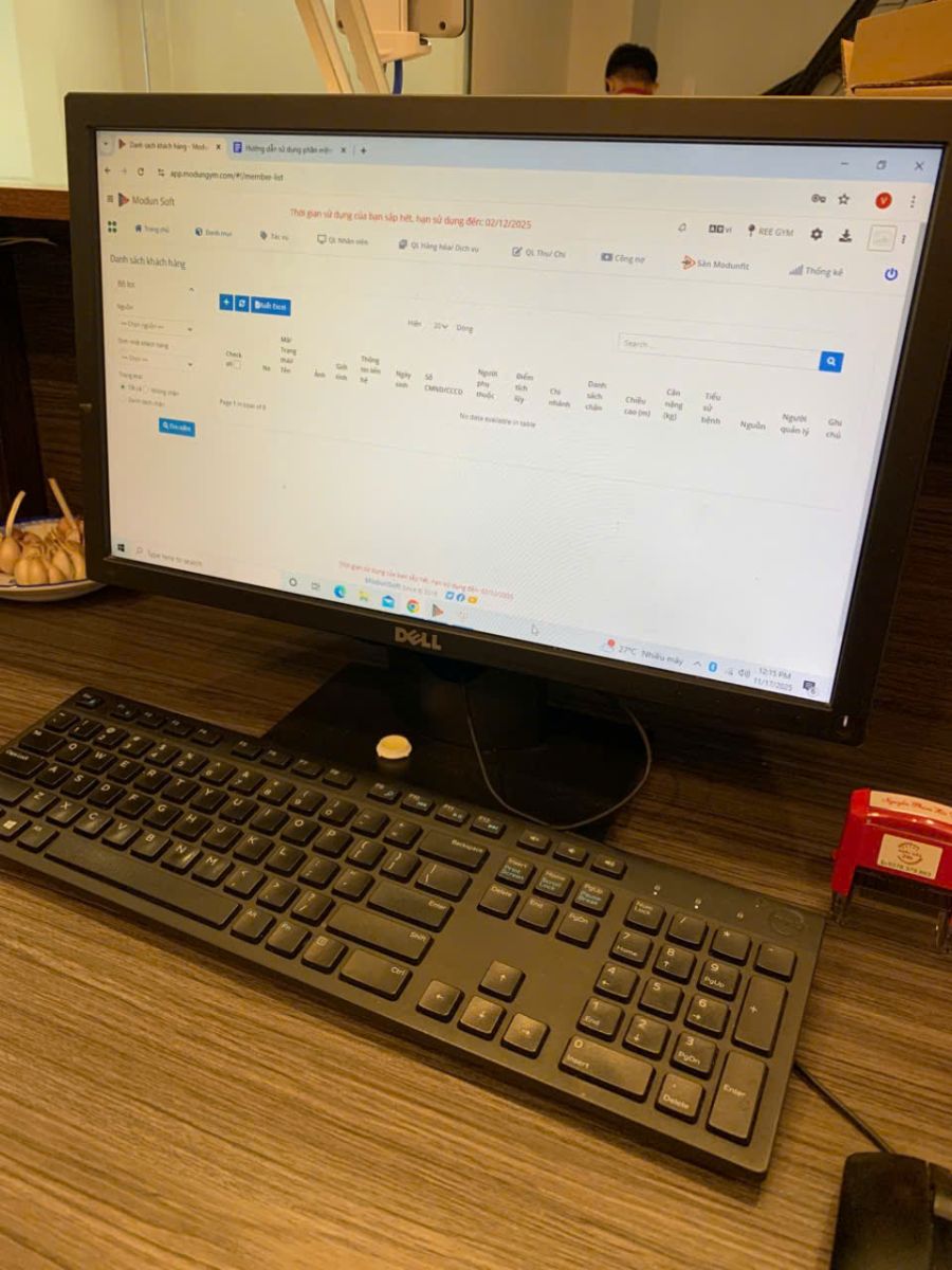Modun triển khai phần mềm quản lý gym Modun, Máy chấm công checkin Face Id và app hội viên, cho phòng tập Ree Gym - Fitness & Yoga tại TP.HCM.