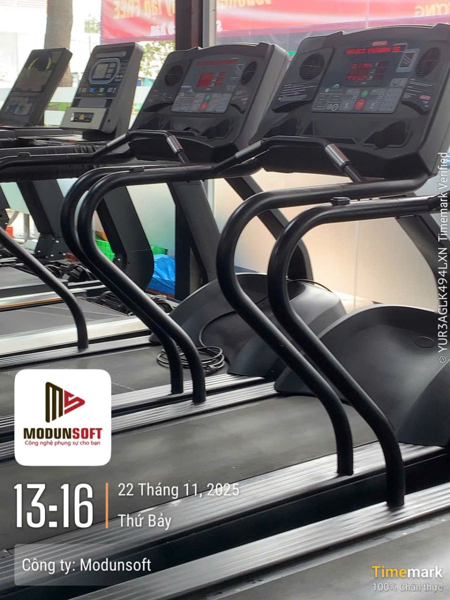 Modun triển khai phần mềm quản lý gym Modun, Máy checkin Face Id, cửa khóa từ kiểm soát ra vào và app hội viên, cho phòng tập Tio Gym & Fitness tại Bến Cát