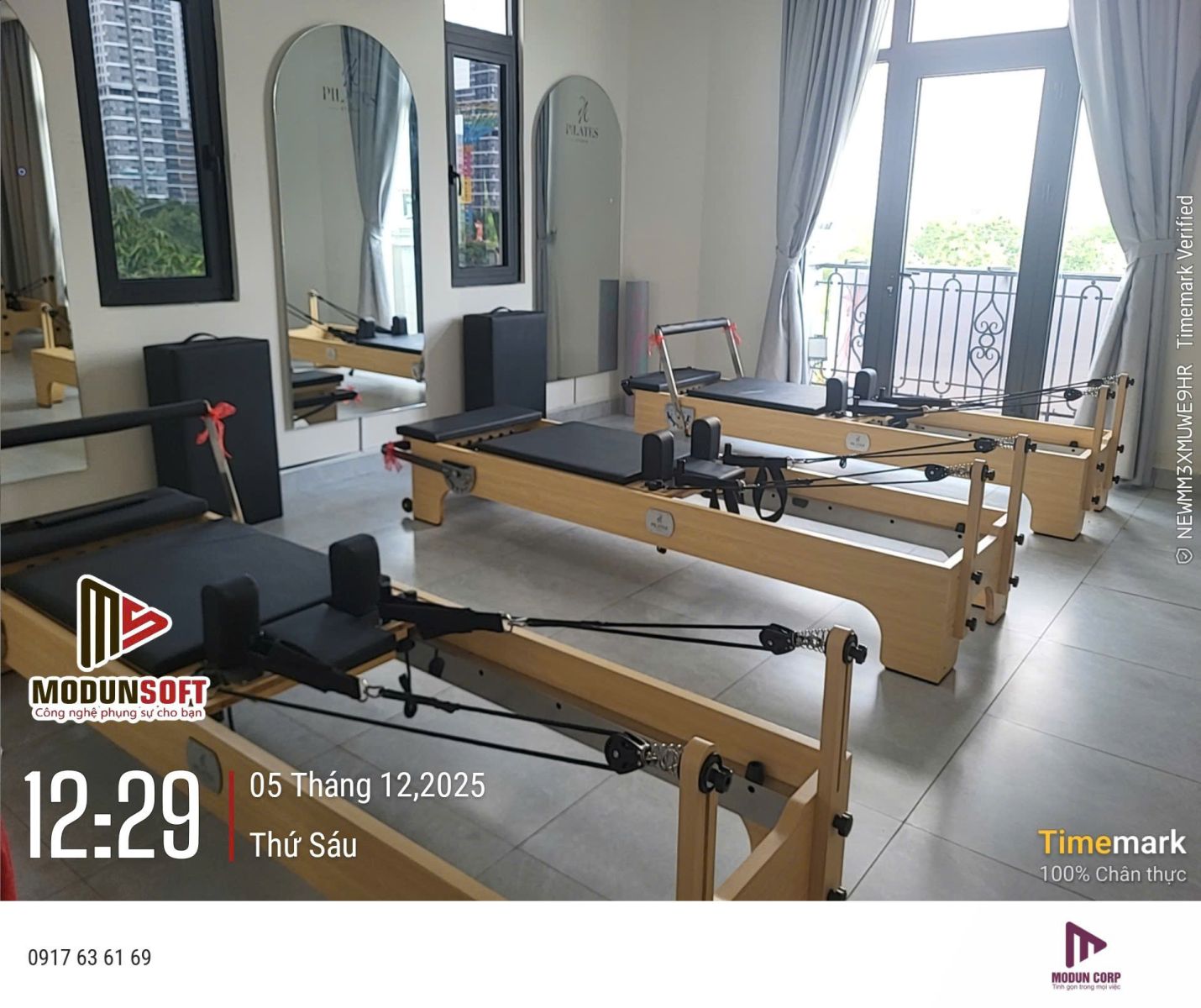 Modun triển khai phần mềm quản lý pilates Modun, Máy chấm công Face Id và app hội viên, cho phòng tập Percent Pilates Studio tại TP.Thủ Đức, TP.Hồ Chí Minh.
