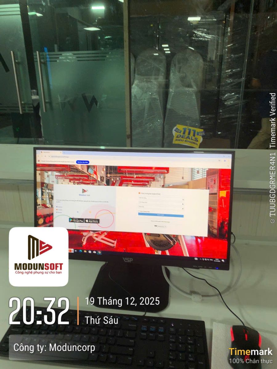 Modun triển khai phần mềm quản lý gym ModunGym, Máy chấm công checkin Face Id, cổng tripod 3 chấu kiểm soát ra vào, và app hội viên, cho chi nhánh 6 phòng tập MegaGym tại Tân Thới Nhất, Quận 12, TP.Hồ Chí Minh.