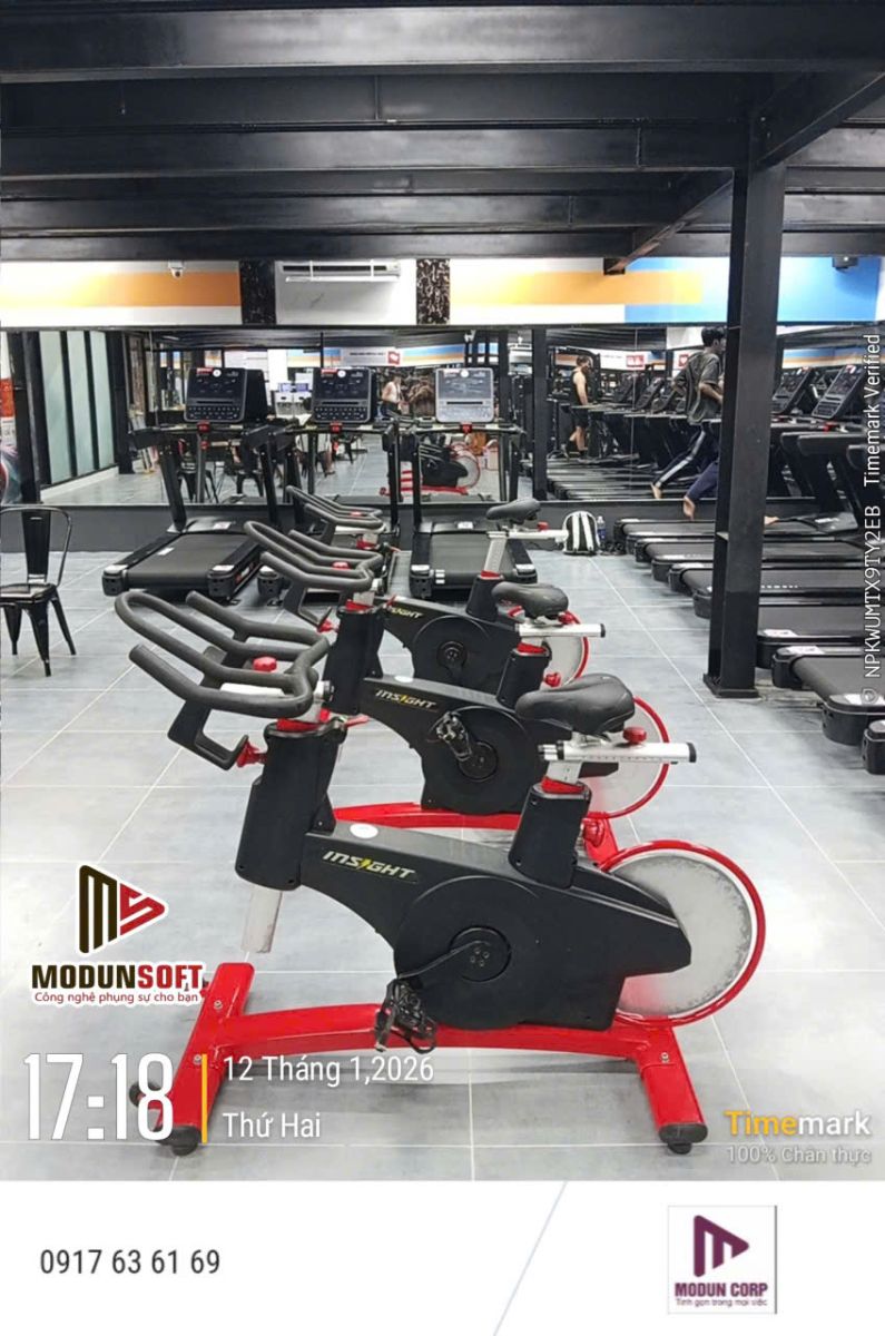 Modun triển khai phần mềm gym Modun, Máy chấm công Face Id, cổng tripod 3 chấu kiểm soát ra vào, và app hội viên, cho chi nhánh 31 phòng tập WaysStation Gym tại Quận 7, TP.HCM
