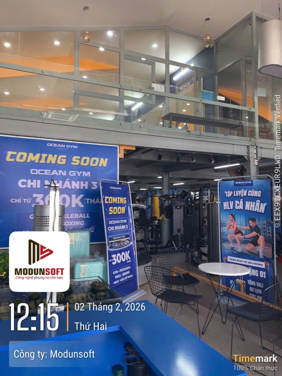 TRIỂN KHAI PHẦN MỀM QUẢN LÝ GYM CHO OCEAN GYM QUẬN 12