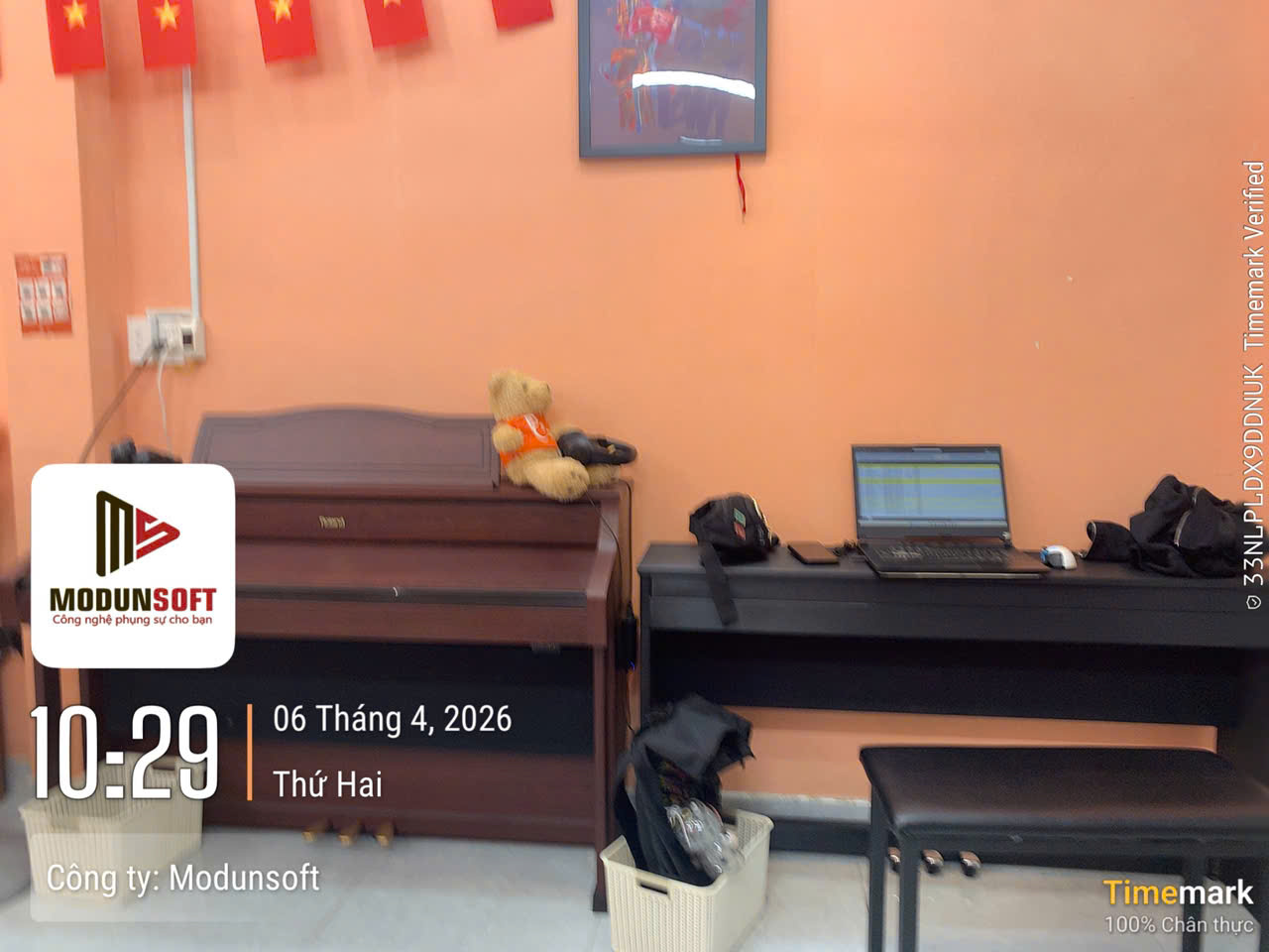 PONG ƠI MUSIC trung tâm dạy piano chi nhánh 2 tại Q6,Tp.HCM vừa triển khai phần mềm quản lý trung tâm Modun kết hợp máy chấm công Face ID và app hội viên