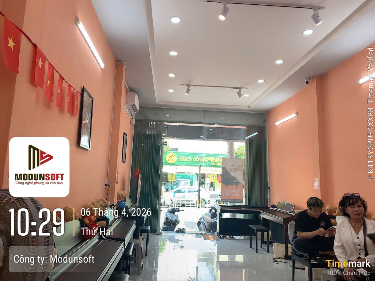 PONG ƠI MUSIC trung tâm dạy piano chi nhánh 2 tại Q6,Tp.HCM vừa triển khai phần mềm quản lý trung tâm Modun kết hợp máy chấm công Face ID và app hội viên