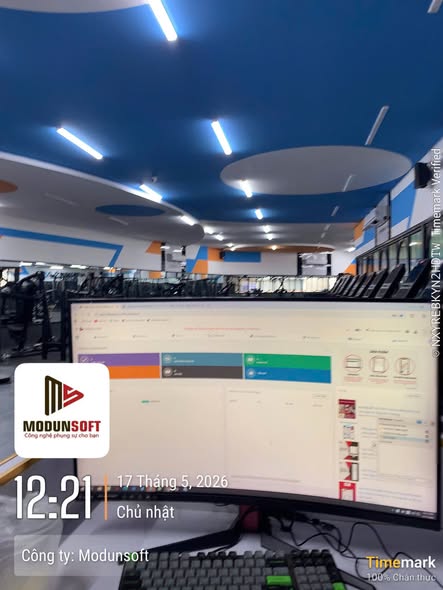 Modun triển khai phần mềm quản lý gym ModunGym, Máy chấm công checkin Face Id, cổng tripod 3 chấu kiểm soát ra vào, và app hội viên, cho chi nhánh 33 phòng tập WaysStation Gym