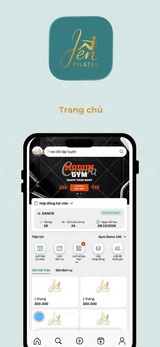 Ra mắt App hội viên Loyalty cho phòng tập Jen Pilates
