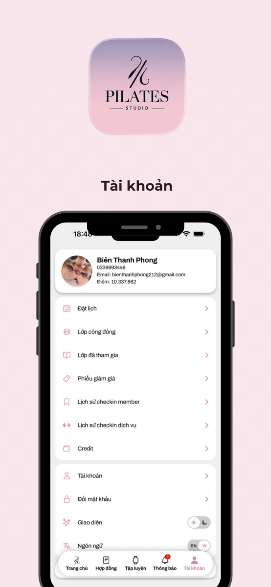 Modun tự hào là đơn vị phát triển hệ sinh thái quản lý phòng pilates toàn diện. Mới đây, chúng tôi đã cùng Percent Pilates để xây dựng và triển khai App Hội viên Loyalty