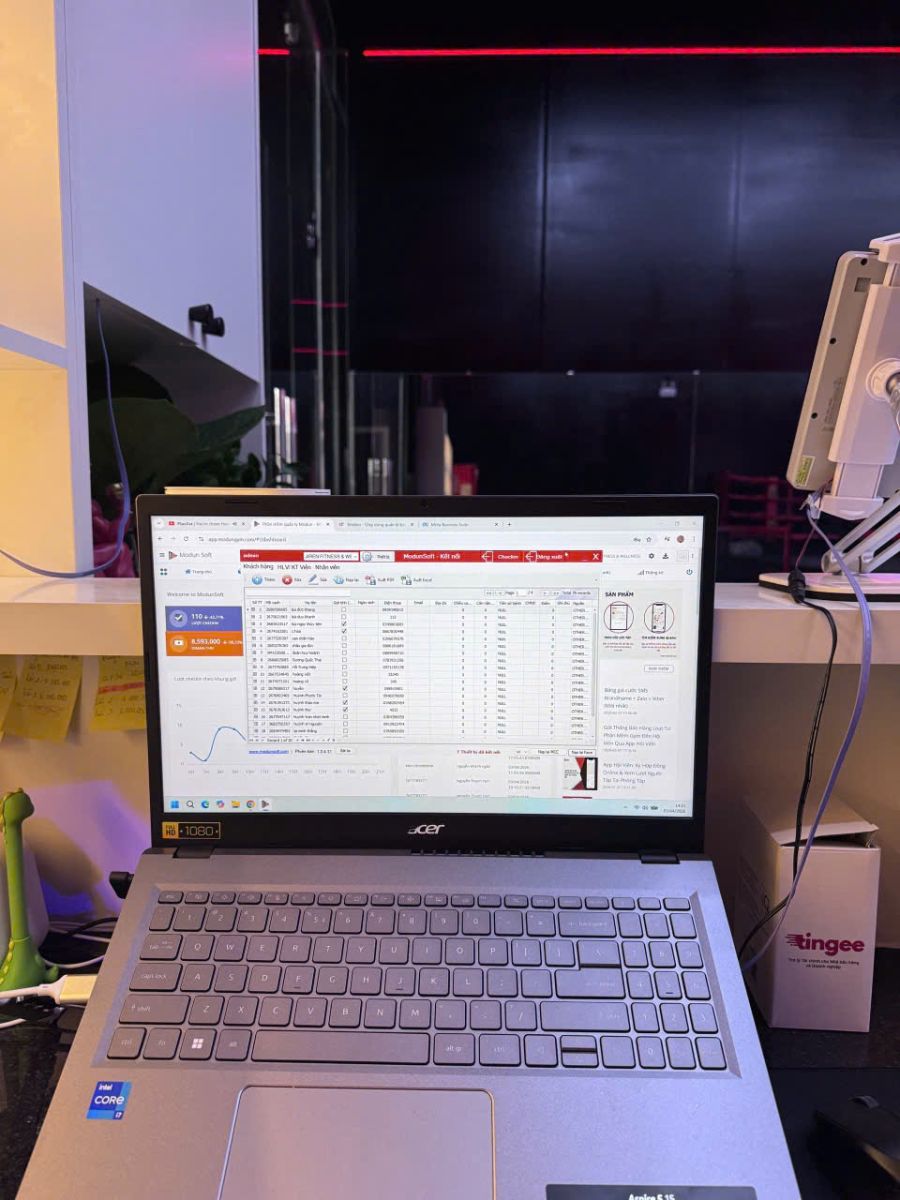 JIREN FITNESS phòng tập tại Bến Tre, vừa chính thức triển khai phần mềm quản lý phòng gym ModunGym kết hợp máy chấm công Face ID và app hội viên