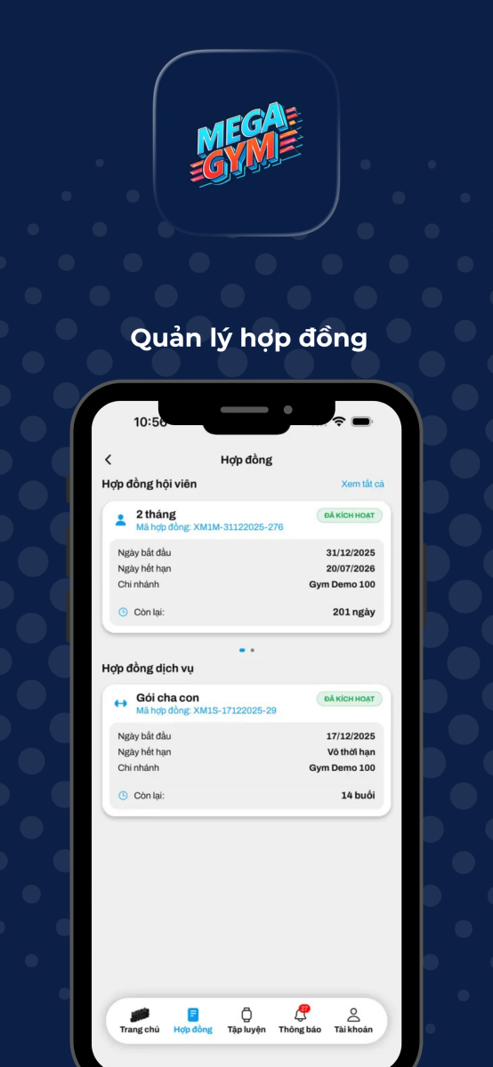 Modun tự hào là đơn vị phát triển hệ sinh thái quản lý phòng gym toàn diện. Mới đây, chúng tôi đã hợp tác cùng Mega Gym để xây dựng và triển khai App Hội viên Loyalty dành riêng cho khách hàng của phòng tập.