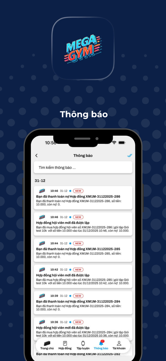 Modun tự hào là đơn vị phát triển hệ sinh thái quản lý phòng gym toàn diện. Mới đây, chúng tôi đã hợp tác cùng Mega Gym để xây dựng và triển khai App Hội viên Loyalty dành riêng cho khách hàng của phòng tập.