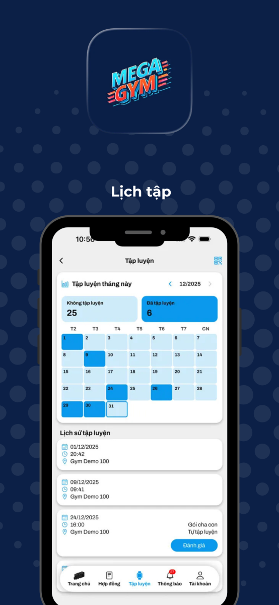 Modun tự hào là đơn vị phát triển hệ sinh thái quản lý phòng gym toàn diện. Mới đây, chúng tôi đã hợp tác cùng Mega Gym để xây dựng và triển khai App Hội viên Loyalty dành riêng cho khách hàng của phòng tập.