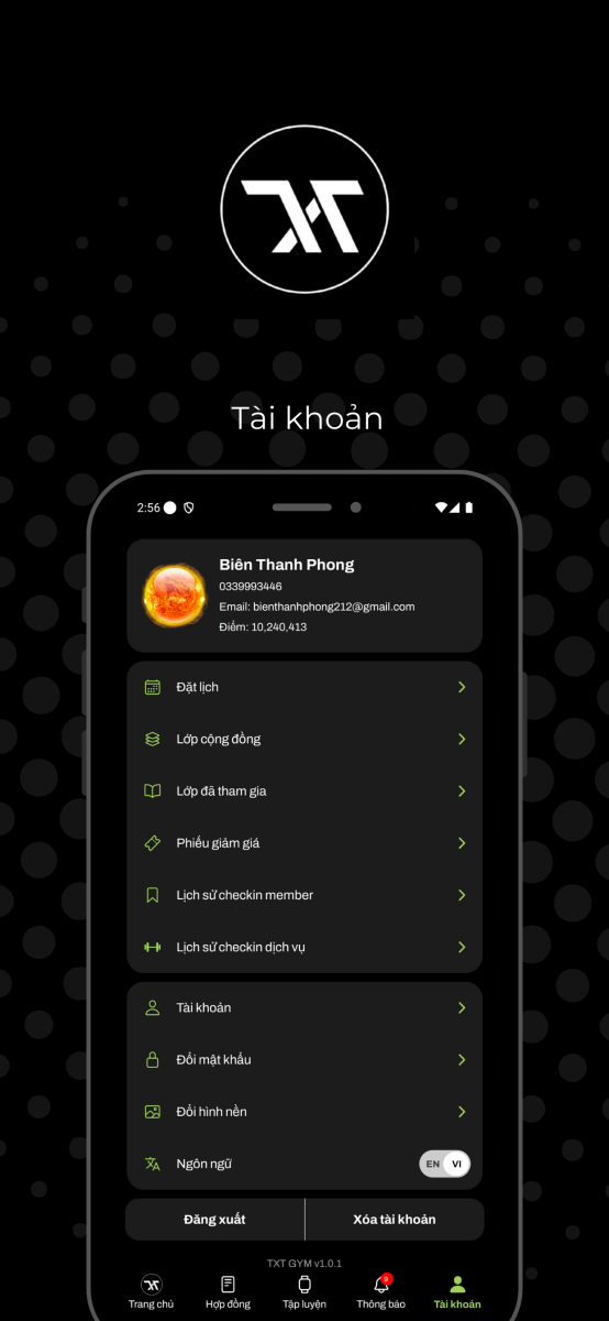 Modun tự hào là đơn vị phát triển hệ sinh thái quản lý phòng gym toàn diện. Mới đây, chúng tôi đã cùng TXTGym để xây dựng và triển khai App Hội viên Loyalty