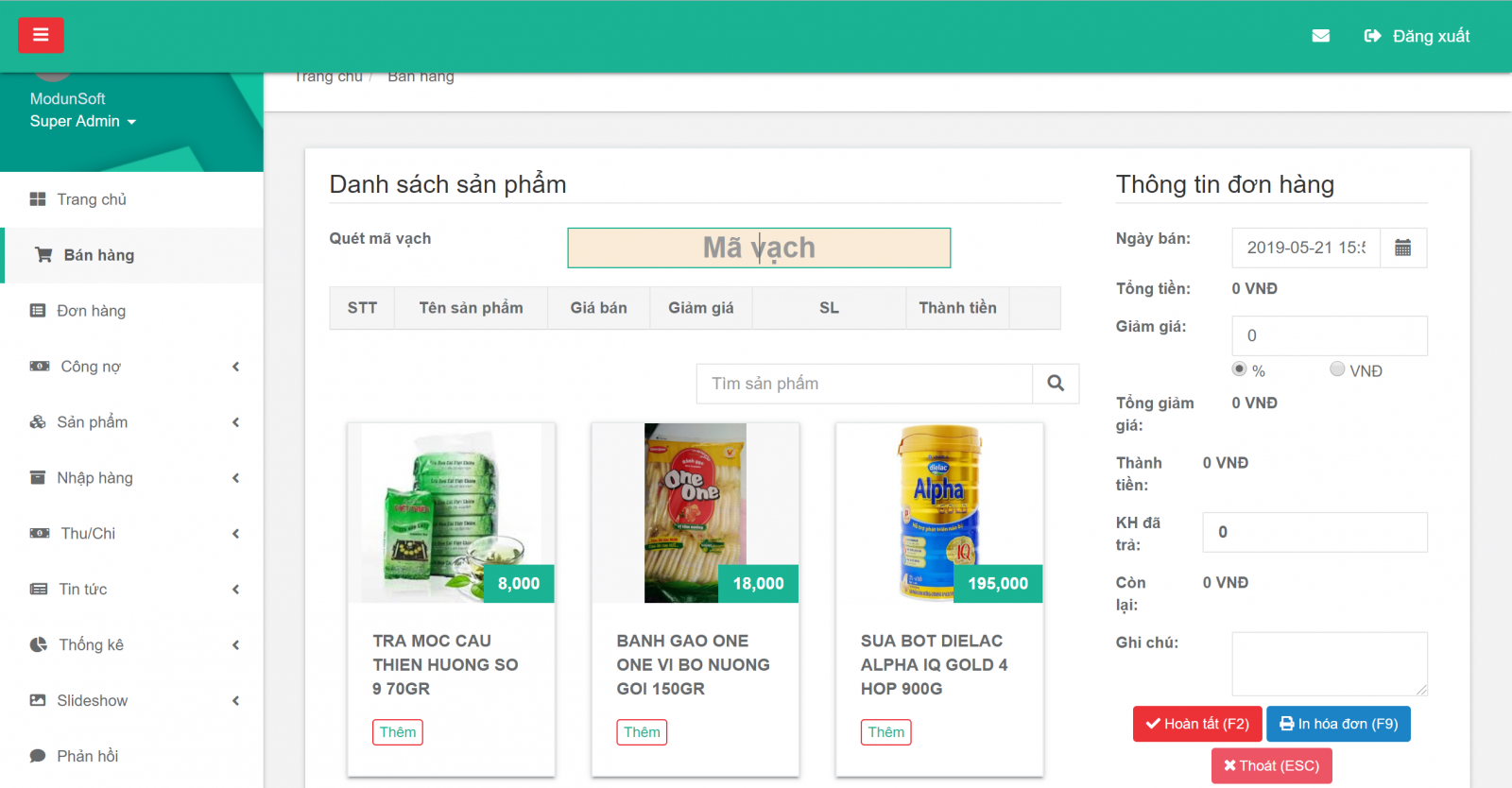Phần mềm quản lý bán hàng tại Biên Hòa